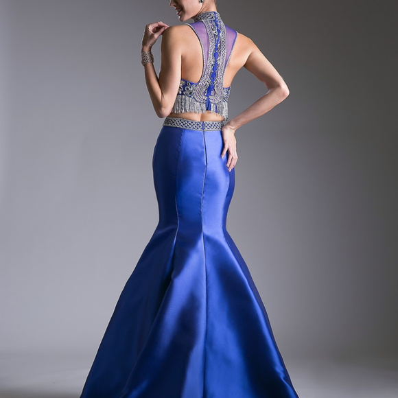 NEW Beaded Bodice 2 Piece Mermaid Dress CD84016 - Picture 2 of 3